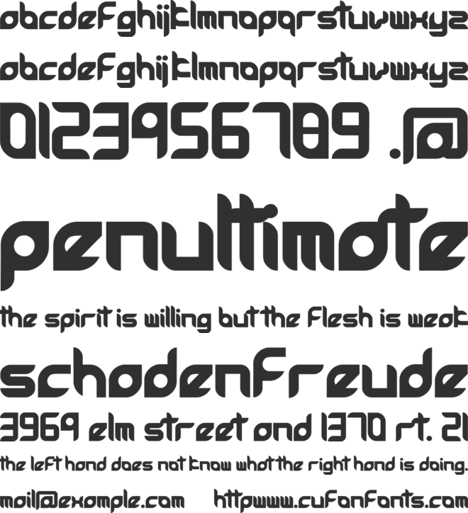 Accessories font preview