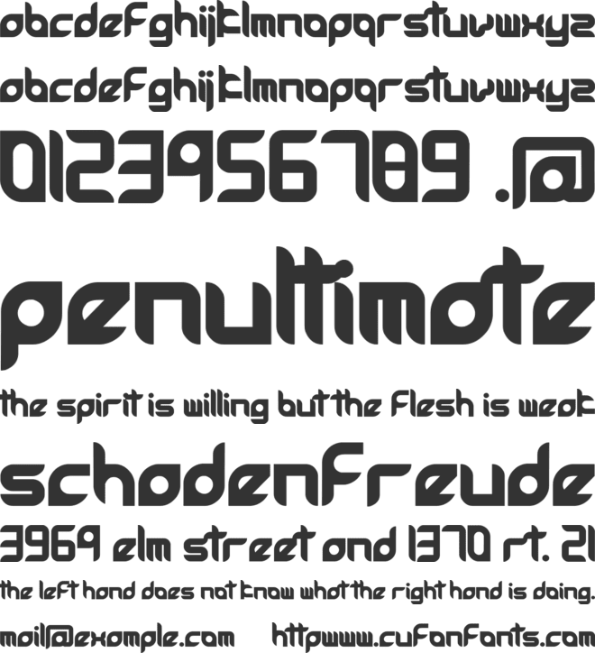Accessories font preview