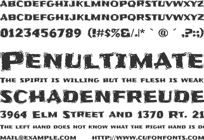 Frijole font preview