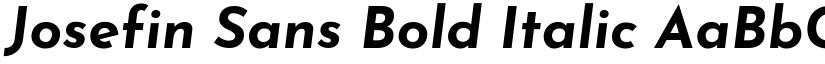 Josefin Sans Bold Italic font