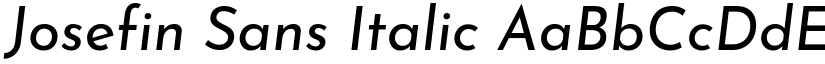 Josefin Sans Italic font