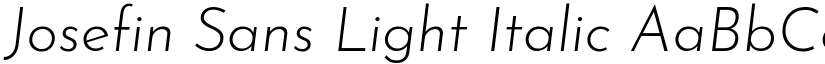 Josefin Sans Light Italic font