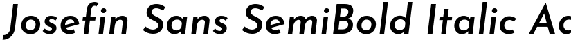 Josefin Sans SemiBold Italic font