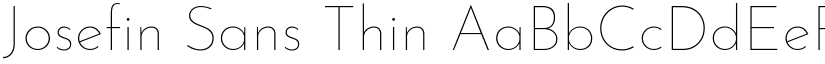 Josefin Sans Thin font