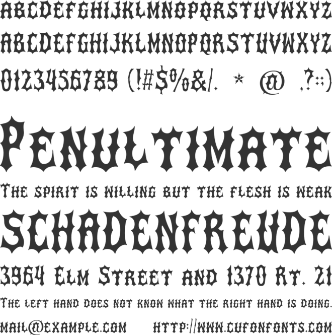 Deadsky font preview