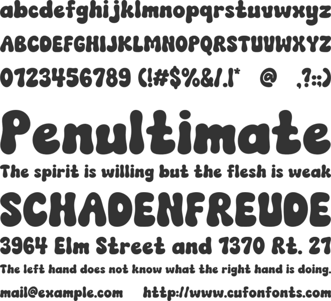 Funky Smile font preview