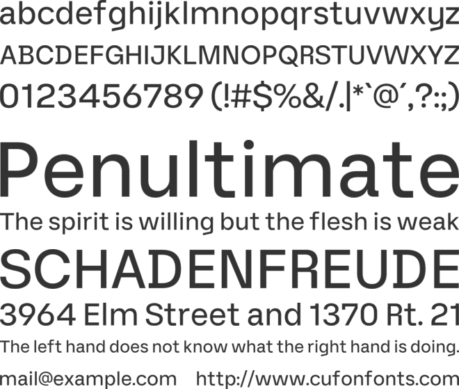 Vertiga font preview