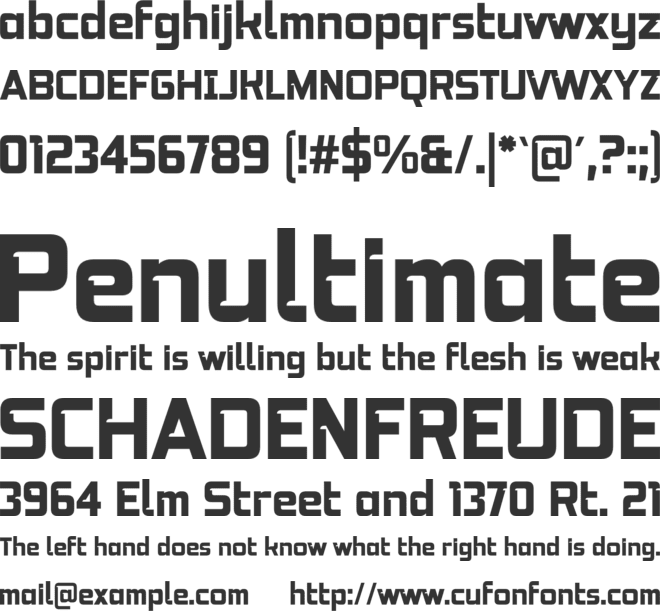 Turbo Striker font preview