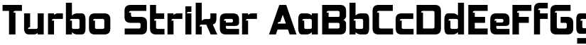 Turbo Striker font