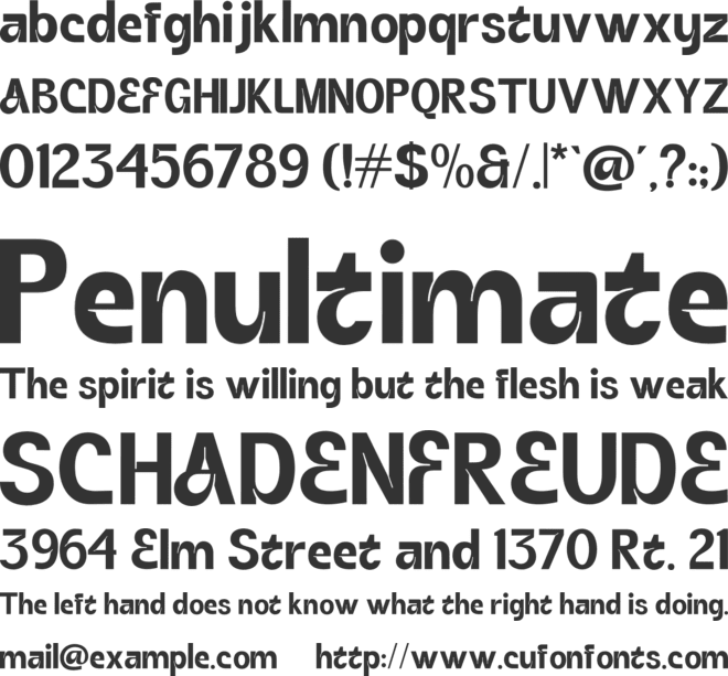 Mightail font preview