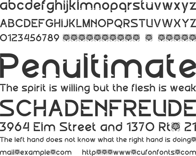 Frelon font preview