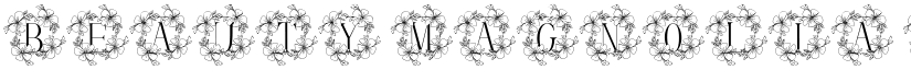 Beauty Magnolia Flower Monogram font