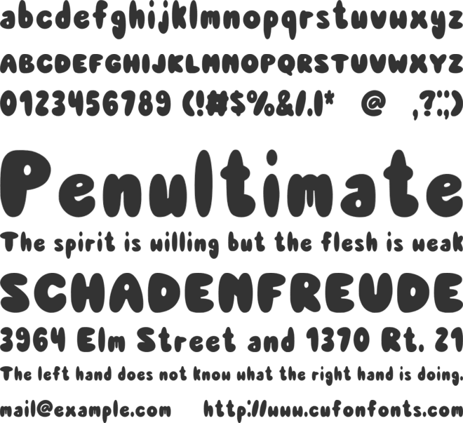 Mother Earth font preview