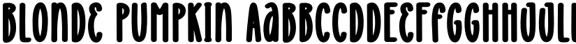Blonde Pumpkin font