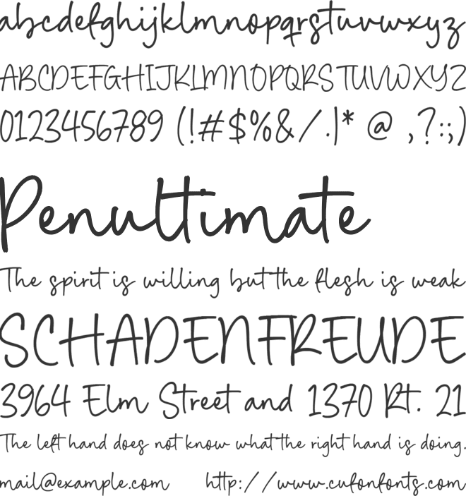 Malibu Sunset font preview