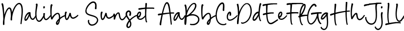 Malibu Sunset font