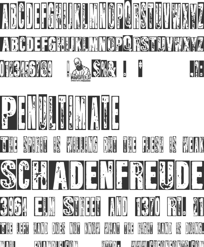 Stamp Revolution font preview