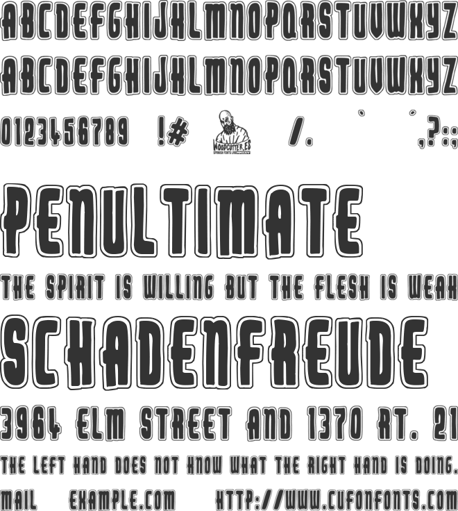 The Ministerio font preview