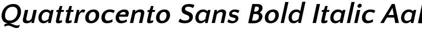 Quattrocento Sans Bold Italic font