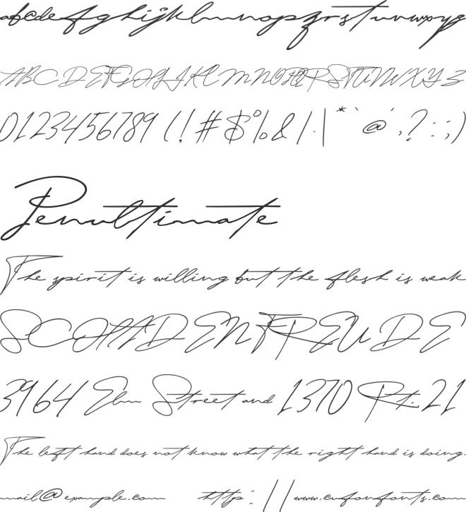 Sheanday font preview