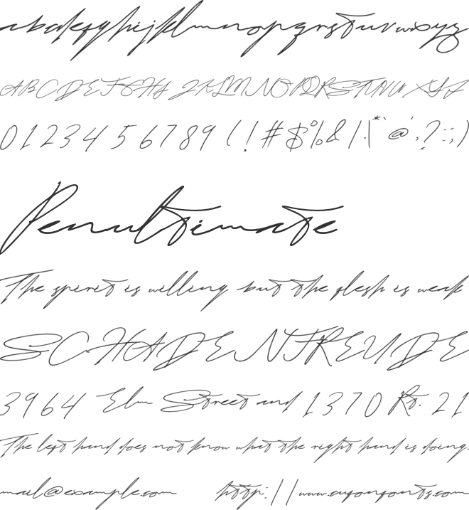 Soullife font preview