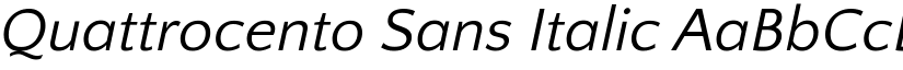 Quattrocento Sans Italic font