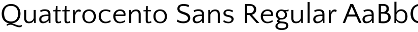 Quattrocento Sans Regular font