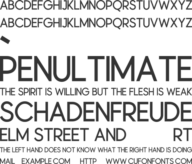 Perrine font preview