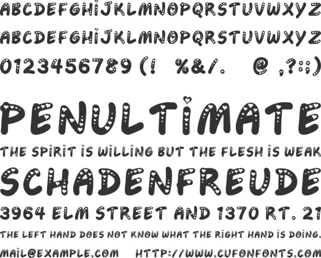 True In Love font preview