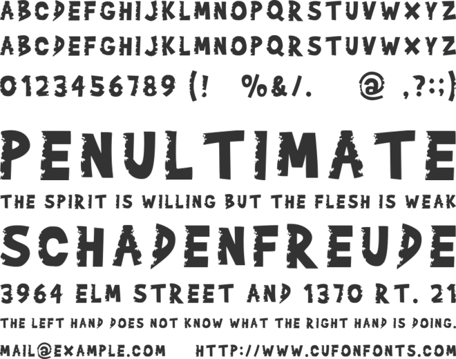 Stone Power font preview
