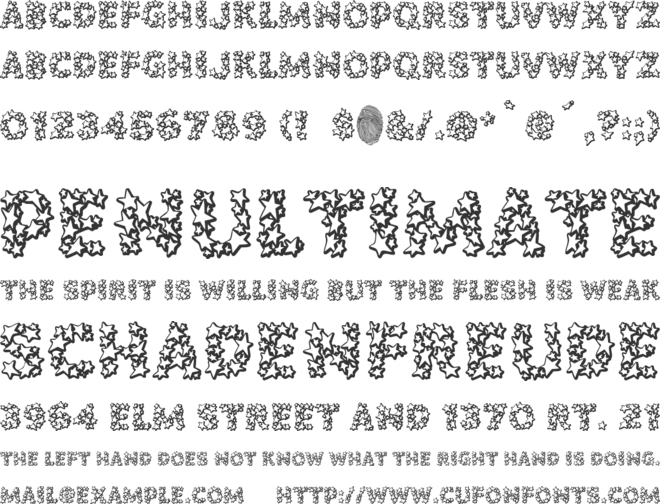 Popstars font preview