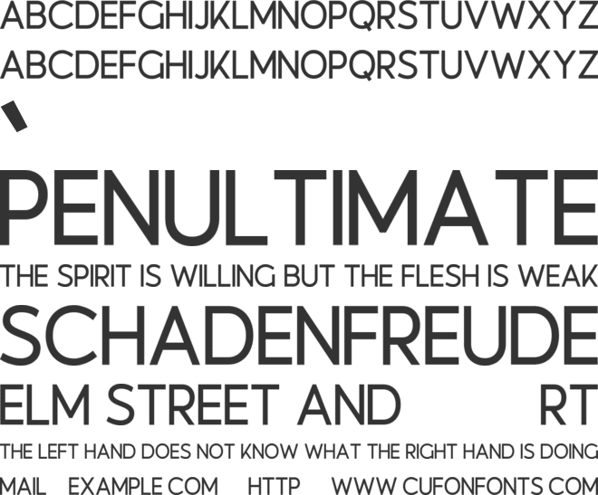 Besought font preview