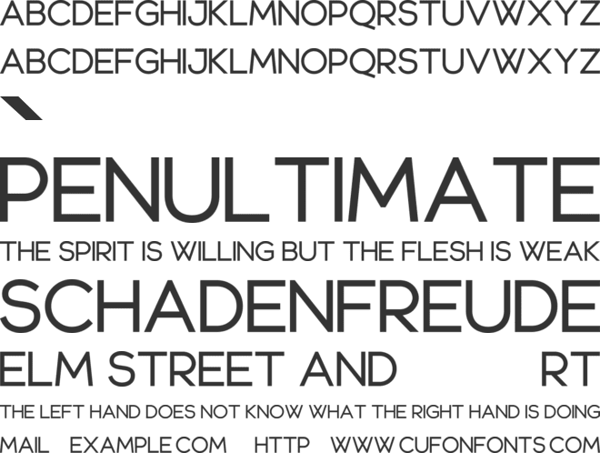 Veromecha font preview
