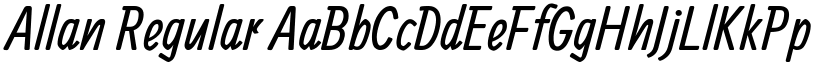 Allan Regular font