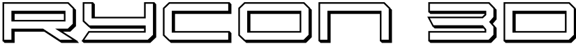 Rycon 3D font