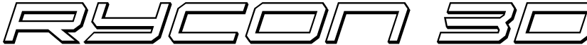 Rycon 3D Italic font