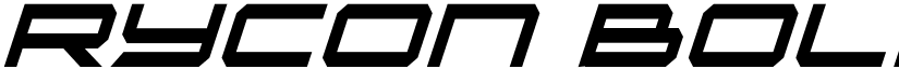Rycon Bold Condensed Italic font