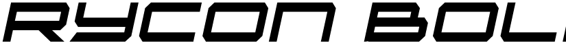 Rycon Bold Condensed Semi-Ital font