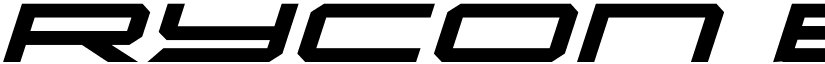 Rycon Bold Expanded Italic font