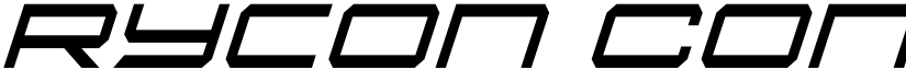 Rycon Condensed Italic font