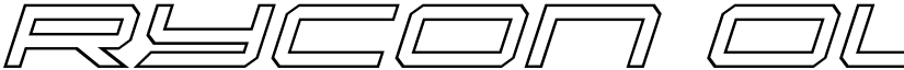 Rycon Outline Italic font