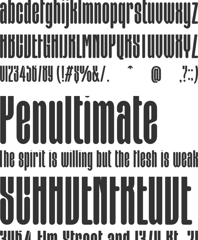 Bronkey font preview