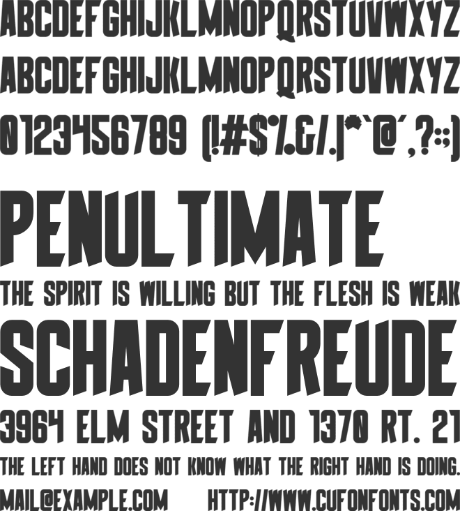 Darkhold font preview