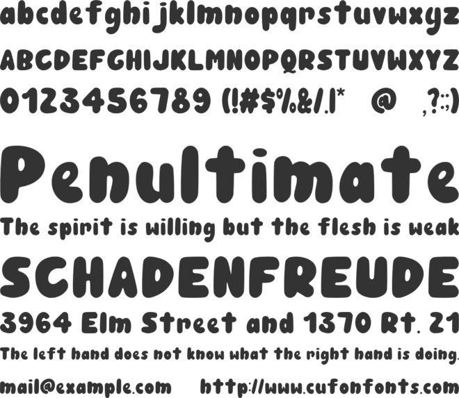 Winter Bubble font preview