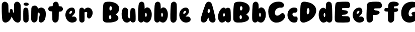 Winter Bubble font