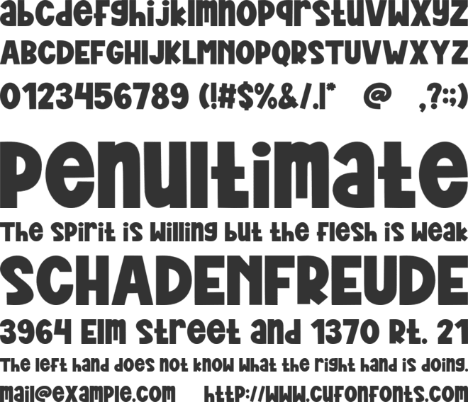 Cartoon Vibes font preview