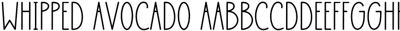 Whipped Avocado font