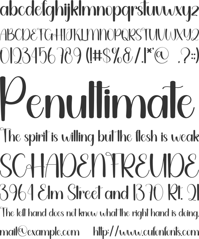Tumbler Glass font preview