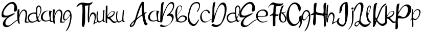Endang Thuku font