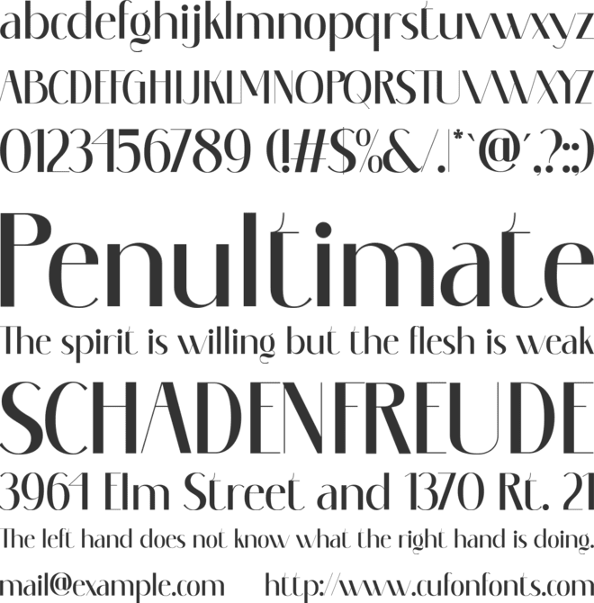 Vogluxe font preview